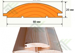 Блокхаус 20х88(96)х3000мм (6 шт./уп.) сорт АВ (Б/Н>10-1169р)