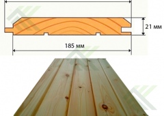 Имитация бруса 21х185х3000 мм (сорт В)