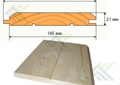 Имитация бруса 21х185х3000 мм (3шт./уп.) (от10уп-1195р.)  РАСПРОДАЖА!!!