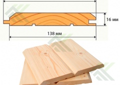Имитация бруса 16х138(146)х6000 мм (5шт./уп.) сорт АВ (Б/Н>10-3319р)