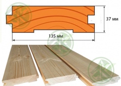 Доска пола 37х135х5000 мм (3 шт./уп.)   Б/Н от 10-3079р/уп