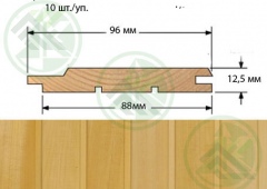 Евровагонка сорт А 2,0м (12,5х88(96)мм) 10шт./уп. (Б/Н >10-1219р)