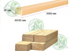 Рейка 20х60 сухая строганная