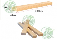 Рейка 15х40мм сухая строганная