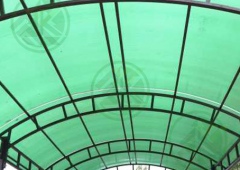 Поликарбонат сотовый 6мм (цвет-зеленый) ширина 2,1м