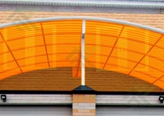 Поликарбонат сотовый 4мм (цвет-оранжевый) ширина 2,1м