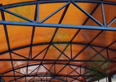 Поликарбонат сотовый 4мм (цвет-терракот) ширина 2,1м