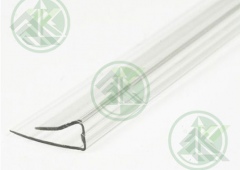 Профиль торцевой для поликарбоната 6мм (цвет- прозрачный) длина 2,1м