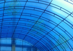 Поликарбонат сотовый 6мм (цвет-синий) ширина 2,1м