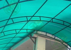 Поликарбонат сотовый 8мм (цвет-бирюза) ширина 2,1м