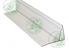 Профиль пристенный поликарбоната 8-10мм (цвет-прозрачный) длина 6м