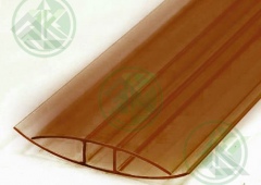 Профиль соединительный  8мм поликарбоната (цвет- терракот) длина 6м