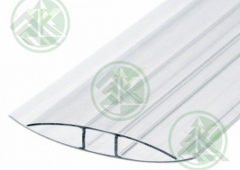 Профиль соединительный 10мм поликарбоната (цвет- прозрачный) длина 6м