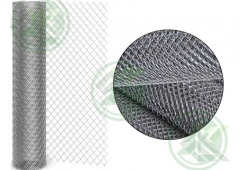 Сетка плетёная  15х15х1,0мм (рулон 1,0х10м) Рабица оцинкованная