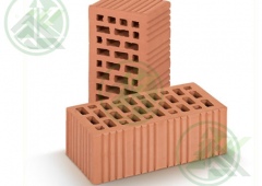 Кирпич строительный щелевой  полуторный М-150 (цвет-красный) рифленый 250х120х88мм(Б/Н>1440 - 28,35)