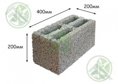 Блоки  керамзитобетонные 200х200х400мм (по Б/Н от 200-113руб)