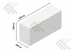 Блок газосиликатный 200х300х625мм (по Б/Н от 50 шт-275р)