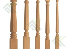 Столб начальный лиственница  80х80х1200мм №3а, сорт Экстра