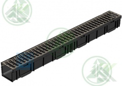Канал пласт. DN100 в сборе с оцин. решеткой 1м (арт.806)