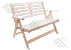 Скамья садовая c подлокотниками (липа) 1200х550х870мм РАСКЛАДНАЯ