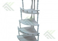 Этажерка угловая ФИГУРНАЯ 1200х500мм (липа)