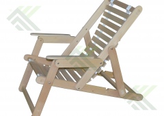 Шезлонг раскладной (с подлокотниками) ГИБКИЙ УСИЛЕННЫЙ (липа)