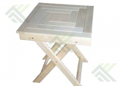 Стол раскладной усиленный ПЛЕТЕННЫЙ (липа) 600х600х750мм