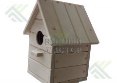 Скворечник с скошенной крышей №1 (липа)