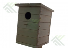 Скворечник с плоской крышей №2 (липа)