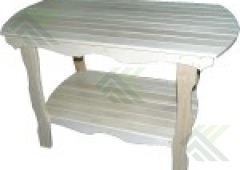 Стол овальный с полкой (липа) 1200х760х600мм