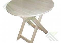 Стол раскладной усиленный КРУГЛЫЙ (липа)