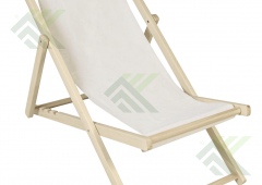 Шезлонг раскладной (без подлокотников) ГИБКИЙ УСИЛЕННЫЙ (ТКАНЬ)  (липа)