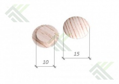 Заглушка d-10мм, сосна (10/15)