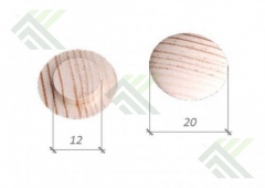 Заглушка d-12мм, сосна (12/20)