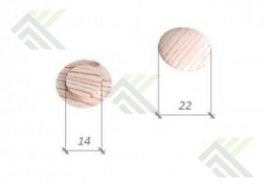 Заглушка d-14мм, сосна (14/22)
