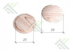 Заглушка d-25мм, сосна (25/33)