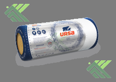 Минвата URSA Geo М-11Ф (фольга)  50мм (рулон 1200х12500мм) 15м2/0,75м3  (Б/Н от10-3719р)