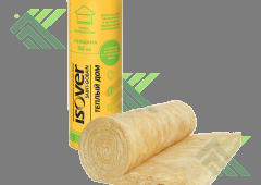 Минвата ISOVER Теплый Дом 50мм (рулон2х1220х5490мм) 13,4м2/0,67м3  (Б/Н от 20рул-1429р)