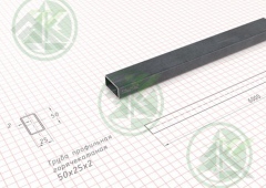 Труба  50х25х2,0мм  профильная ( Б/Н от 150 м.пог-188р.)