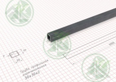 Труба  30х30х2,0мм профильная ( Б/Н от 200 м.пог-144р.)