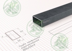 Труба 100х 50х3,0мм профильная ( Б/Н от 80 м.пог-512р.)