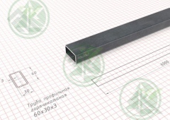 Труба  60х30х2,0мм  профильная ( Б/Н от 150 м.пог-219р.)