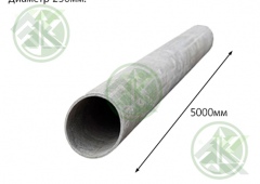Труба а/ц диаметр 250мм (усл. диаметр по ТУ),длина 5м (от 10шт-3419р)