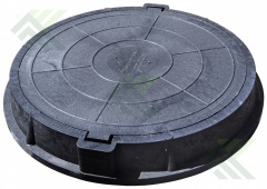Люк полимерный круглый, тяжелый тип Т  D760мм (нагрузка 25т)