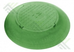 Конусный переход полимерный (с люком) 1060х120мм (зеленый)