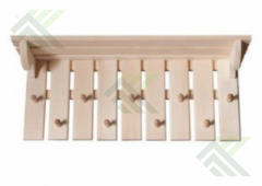 Вешалка  с полкой для шапок 6 крючков (липа)