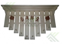 Вешалка  с полкой для шапок 8 крючков большая с НАДПИСЬЮ (липа)