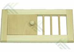 Вентиляционная решетка с задвижкой, малая 340х120мм (липа)