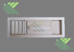 Вентиляционная решетка с задвижкой, большая 400х250мм (липа)