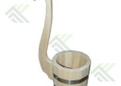 Ковш с вертикальной ручкой, 1 литр (липа)